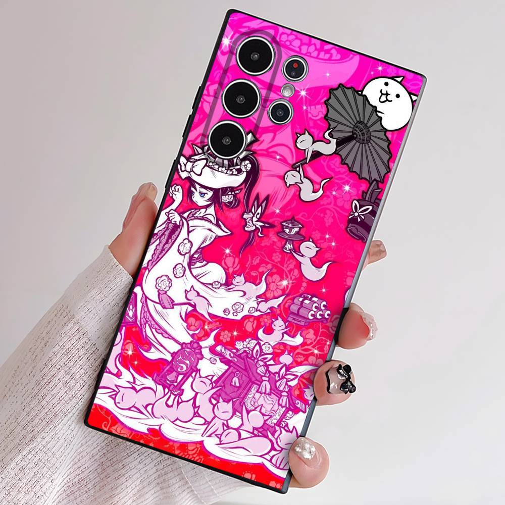 B-Battle Cats Anime Game Phone Case For Samsung S Series S21 S22 S23 S24 S25 FE Plus Ultra TPU Soft To Skin-friendly Case