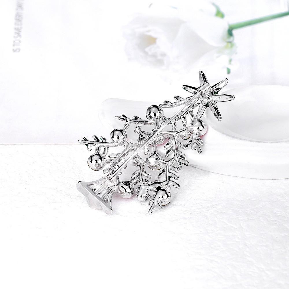 New Design Hollow Christmas Tree Brooches for Women Men Luxurious Sparkling Rhinestones Elk Star Brooches Coat Bag Jewelry Gifts