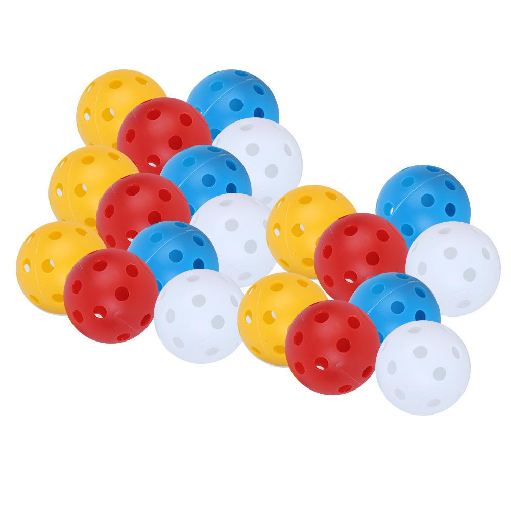 20 PEÇAS Bolas de Golfe para Treino Bolas com Núcleo Oco Bolas de Plástico para Treino Indoor Conjunto de 26 Furos Bolas de Golfe de Plástico 41mm