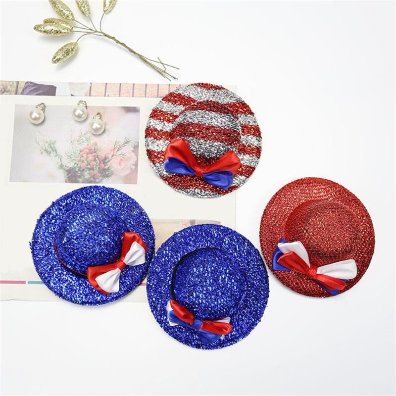 Glittered Bowler Hat Top Hat Julycostume Hair Clip Julycostume Top Hat Hairpin