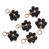 5pcs/Lot Crystal Small Flower Bead Pendant with Stainless Steel Connector for Earrings Necklace Pendant DIY Jewelry Making