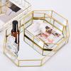 Stile Nordico Vetro Rame Geometria Cesti Contenitori Scatola Stile Semplicità Organizzatore per la Casa Per Gioielli Collana Piatto da Dessert