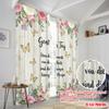 2pcs 2D Flat Printing Window Drapes Enjoy Day Moments Memories 100% Polyester Fabric Without Electricity Seasonal Party &