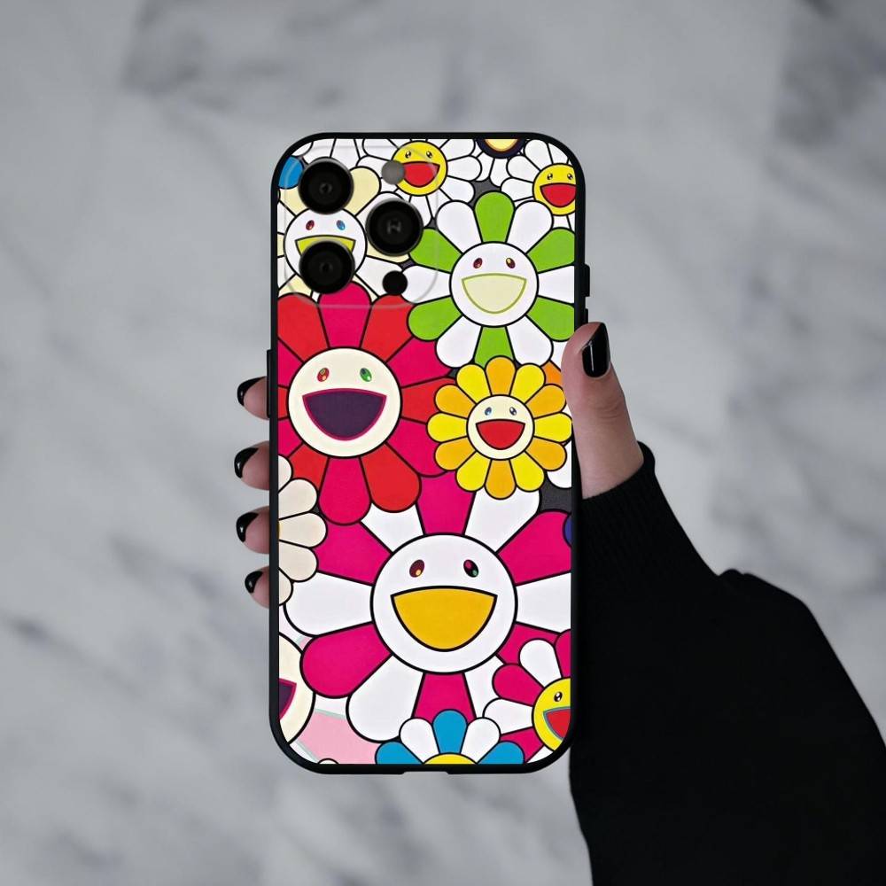 Takashi M-Murakamis F-Flowers Phone Case Silicone Soft For IPhone 17pro 16 15 14 13 12 11 X XR Plus Pro Max Plus