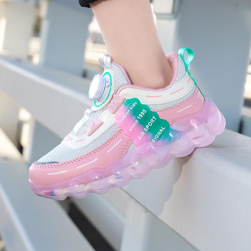 28-39 Children's Net Rotation Buttons Sports Shoes Boys Basketball Sports Shoes Girls Sports Shoes