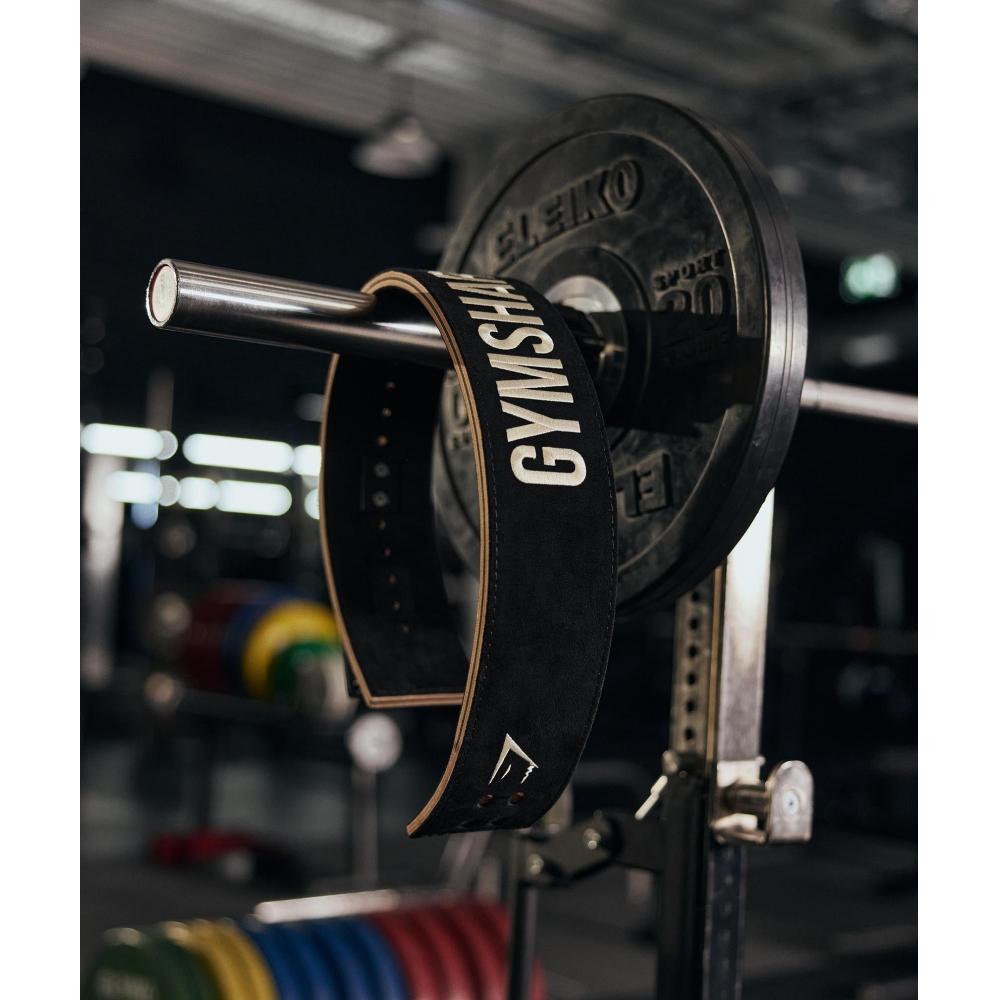 Gymshark Lever Lifting Belt Black Ecru White I3a5m Bcch