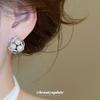 Silver needle zircon pearl flower stud earrings retro elegant fashion temperament earrings light luxury high sense earrings wholesale women
