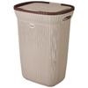 Knit Laundry Basket - Big - 55 Litres - 44 Cm X 35 Cm X 61 Cm | Royal Light Brown - Polypropylene