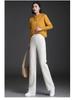Women's Chenille Wide-Leg Corduroy Pants, Fleece-Lined Lambswool, Autumn/Winter 2023 Collection