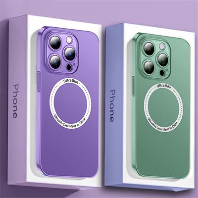 Ultrathin Matte Clear For Magsafe Magnetic Wireless Charge Case For Iphone 14 13 12 Pro Plus Max Shockproof Pc Cooling Cover