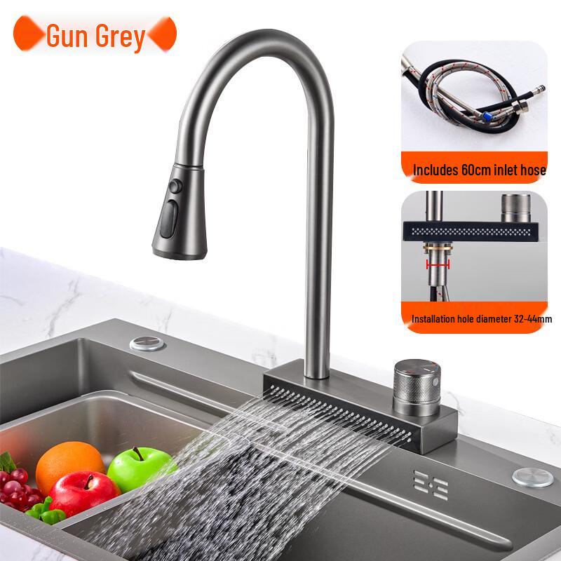 TLXT Feiyu Waterfall Pull-Out Kitchen Faucet