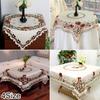 Elegant Lace Tablecloth With Vintage Floral Embroidery For Celebrations