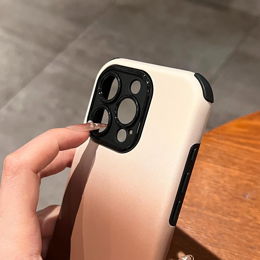 Fashion Silicone Gradient Color Phone Case For iPhone 11 12 13 14 15 16 Pro Plus Matte Bumper Cases Cover