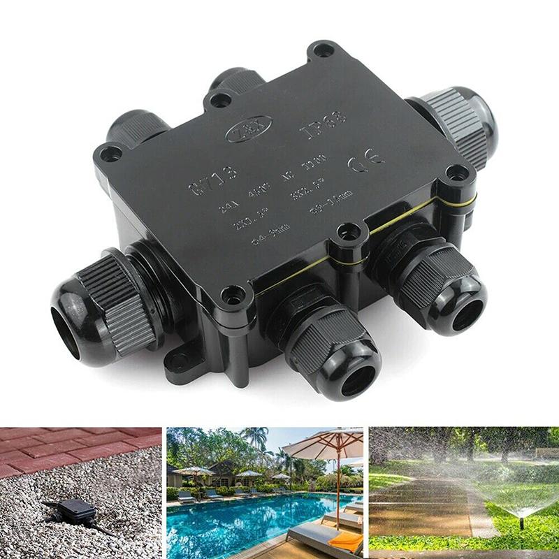 IP68 Wasserdichte Anschlussdose 2/3/4/5/6-Wege-Erdkabelverbinder Außen-Elektrokabelgehäuse für Gartenlandschaft Straßen-LED-Licht
