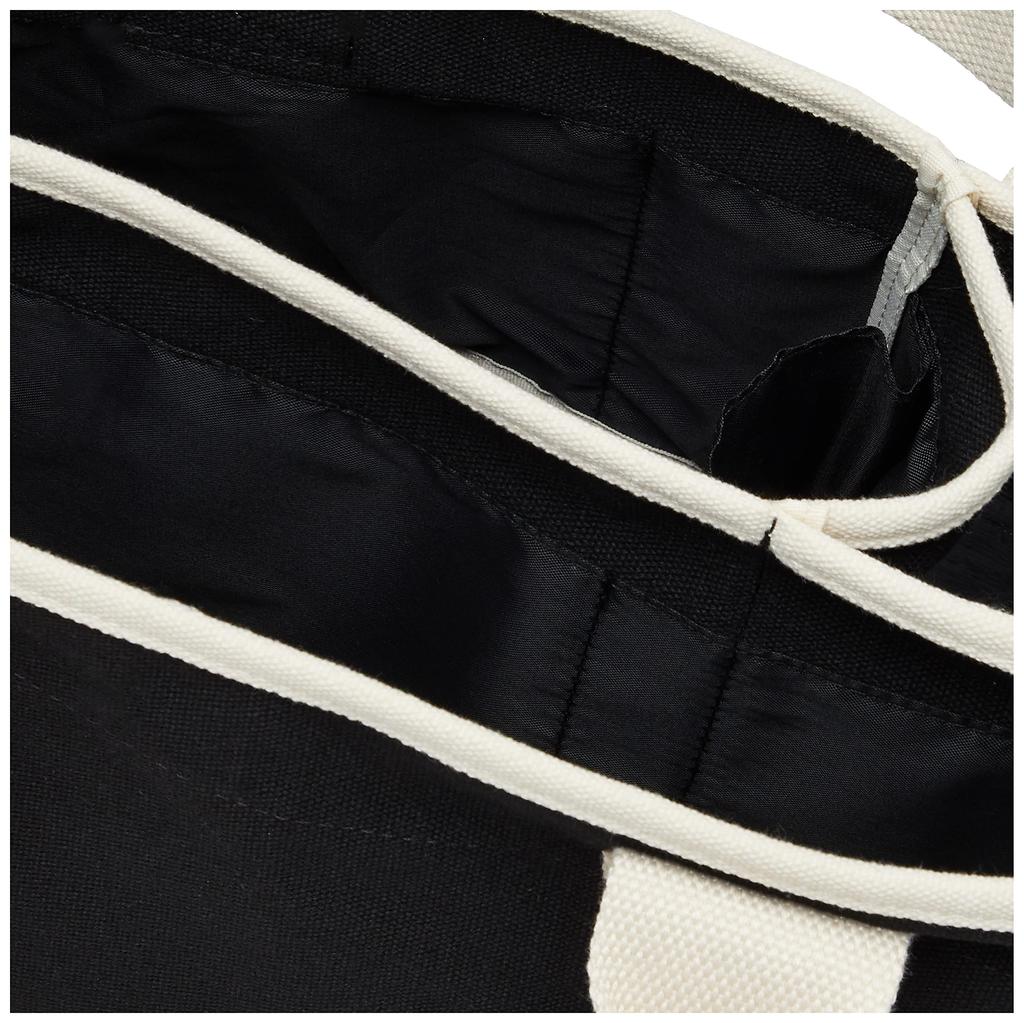 Mini-Canvas-Tragetasche für Herren und Perfekt für oder [Umbenennen] Damen, Isoliert, Kompakt, Für den Weg zur Arbeit, Schule, Golf, Schwarz/Natur