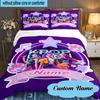 Custom Name 3PCS Music Stars KPop Demon Bedding Set Including 1pc Duvet Cover And 2pcs Pillowcases for Bedroom, Dormitory Gift Home Decor