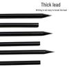 Black Wood Round Barrel Custom Logo HB Sketching Pencil, Grade A Poplar Stationery.