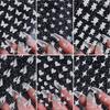 3D Nail Stickers Silver Glitter Nail Decoration Star Heart Transfer Nail Decals^