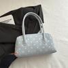 Simple Polka Dot Casual Shoulder Handbag Bowling Commuter Underarm Tote Bag