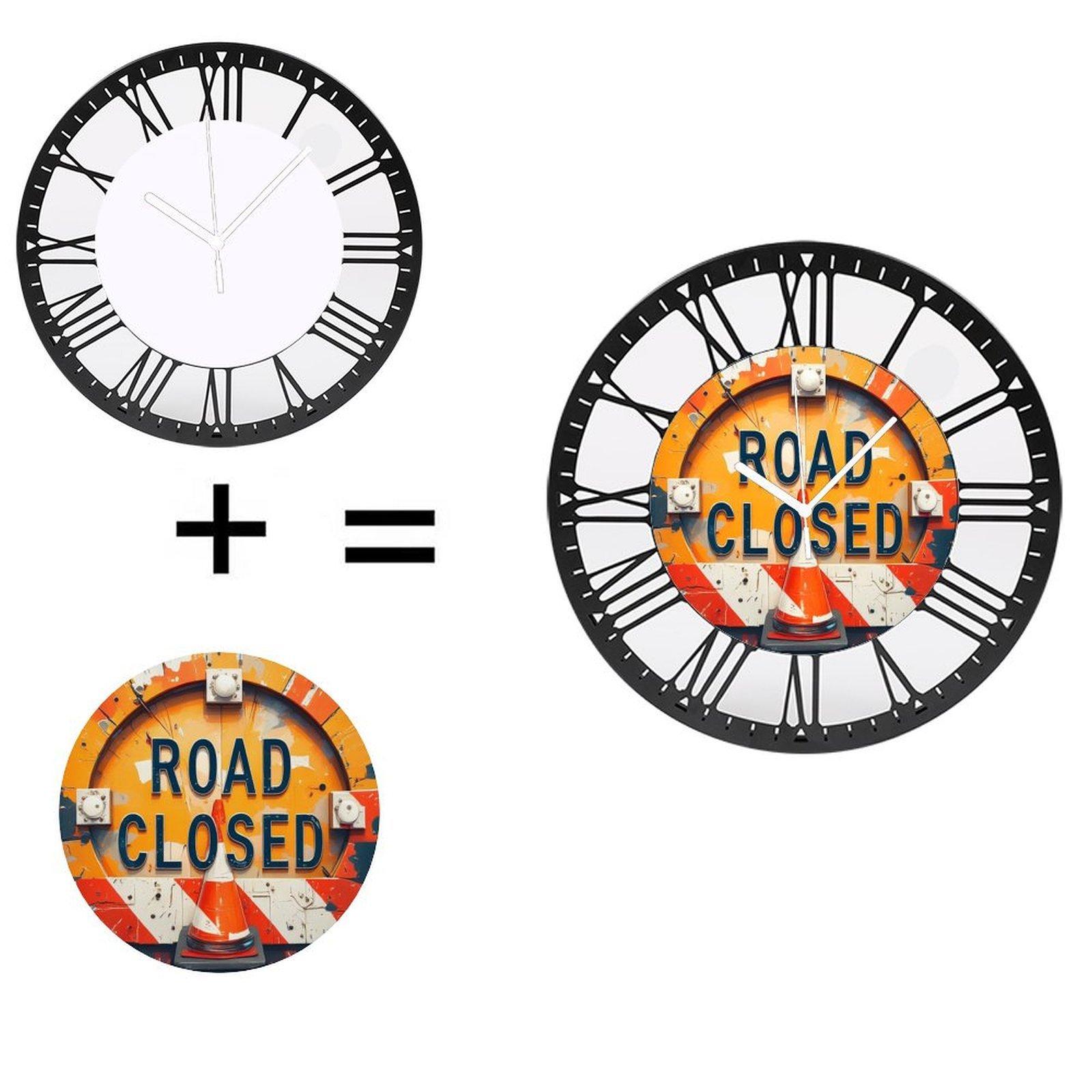 25cm Customizable Iron Wall Clock (Color/Finish) with Roman Numerals (White,10 inch(25.40cm))