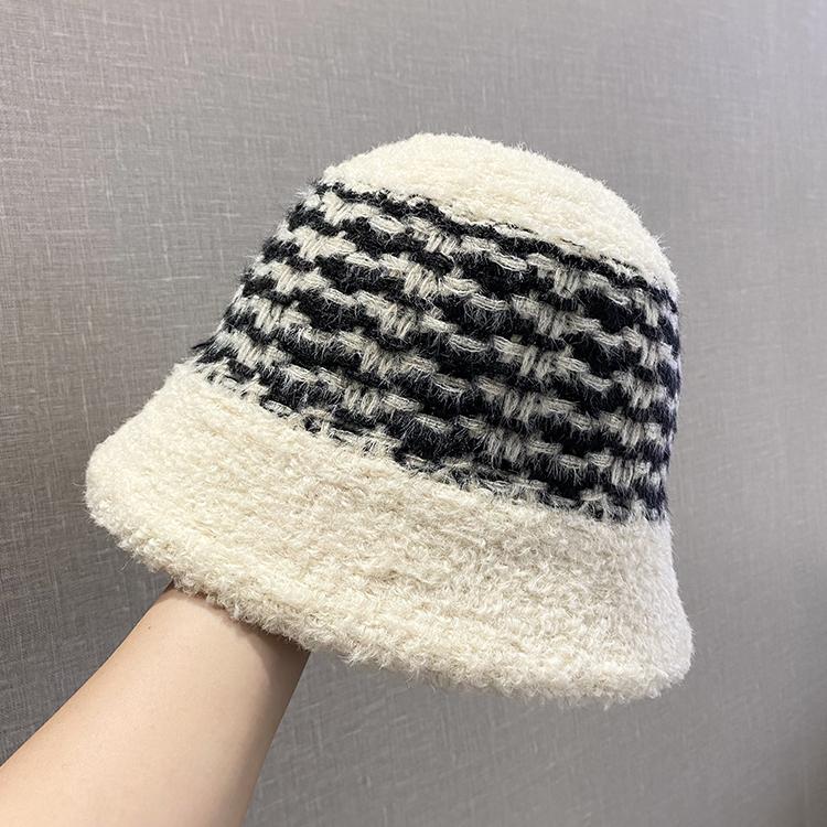 

Осень и зима теплая универсальная вязаная шляпа-ведро смешанных цветов однотонная маска для лица лицо маленькая шляпа-ведро складная шляпа-ведро Adult adjustable