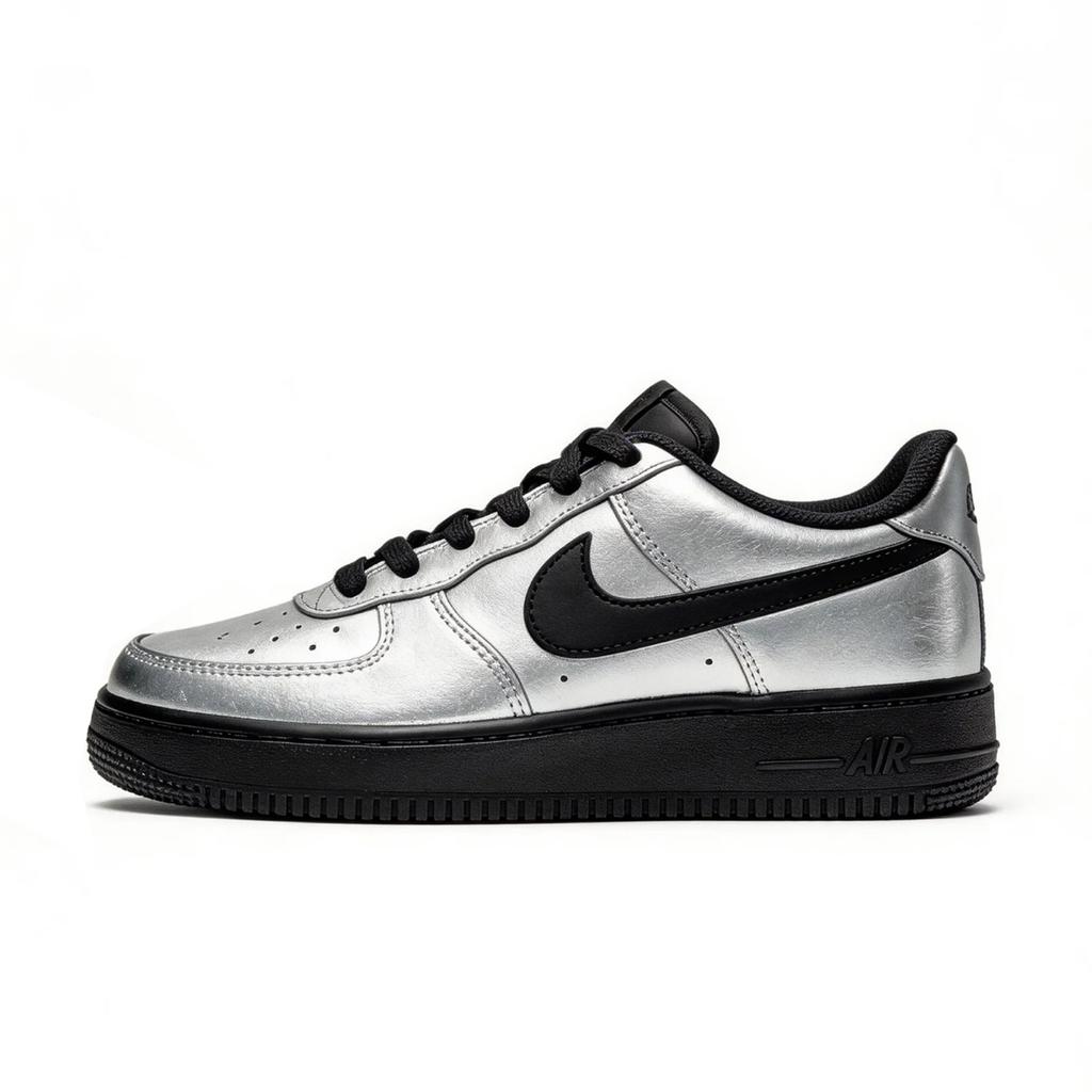 Nike Air Force 1 Chunky Sneakers Unisex Low top Black Silver CW2288-001