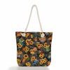 Multifunctional sunflower Printed Thick Rope Shoulder Beach Bag Casual large capacity handbag 7622
