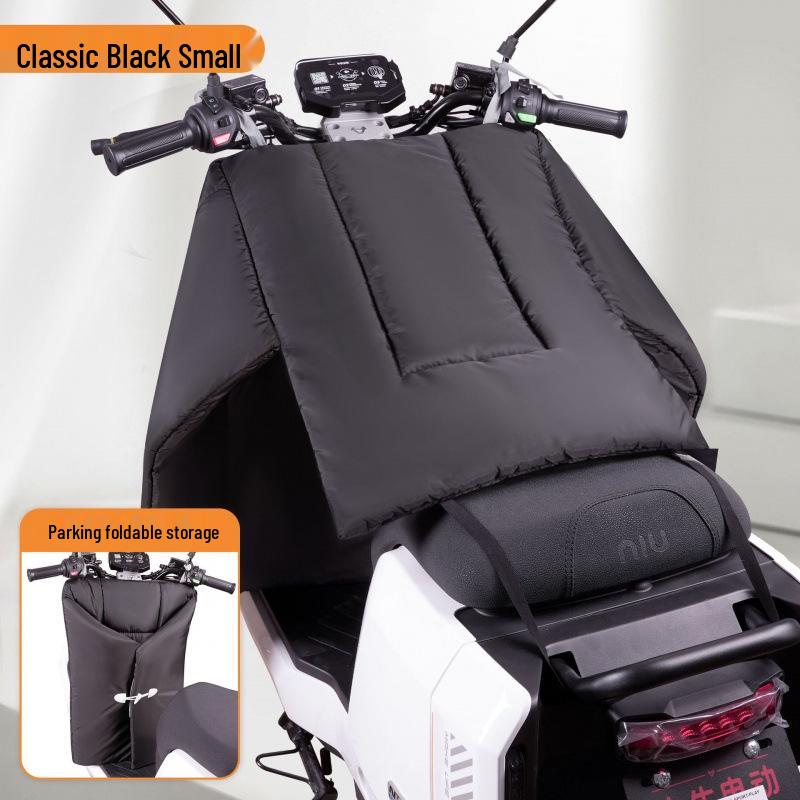 Electric Vehicle Windshield Winter Velvet Windproof Cover & Battery Motorcycle Knee Pads for Cold Protection