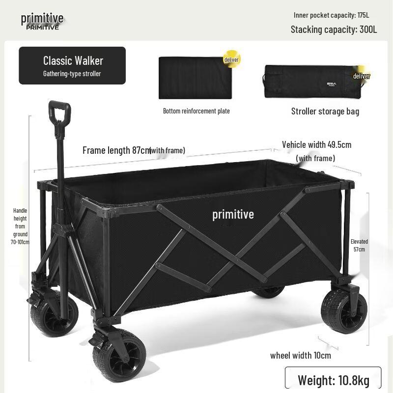 Heavy-Duty Foldable Off-Road Camping Wagon