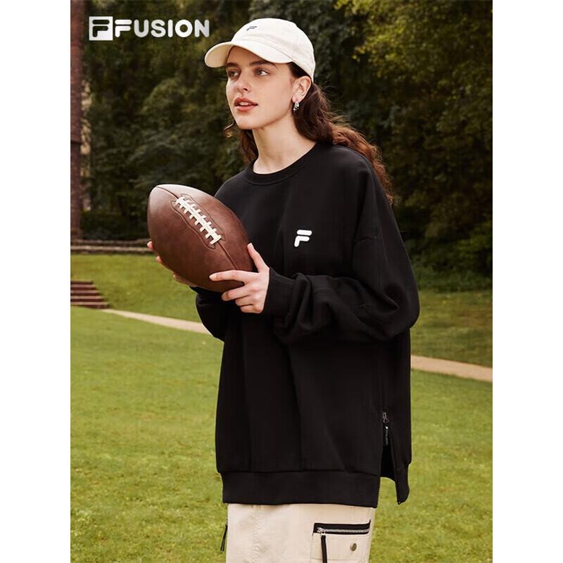 FILA FUSION Unisex Loose Fit Knit Pullover Sweatshirt XS