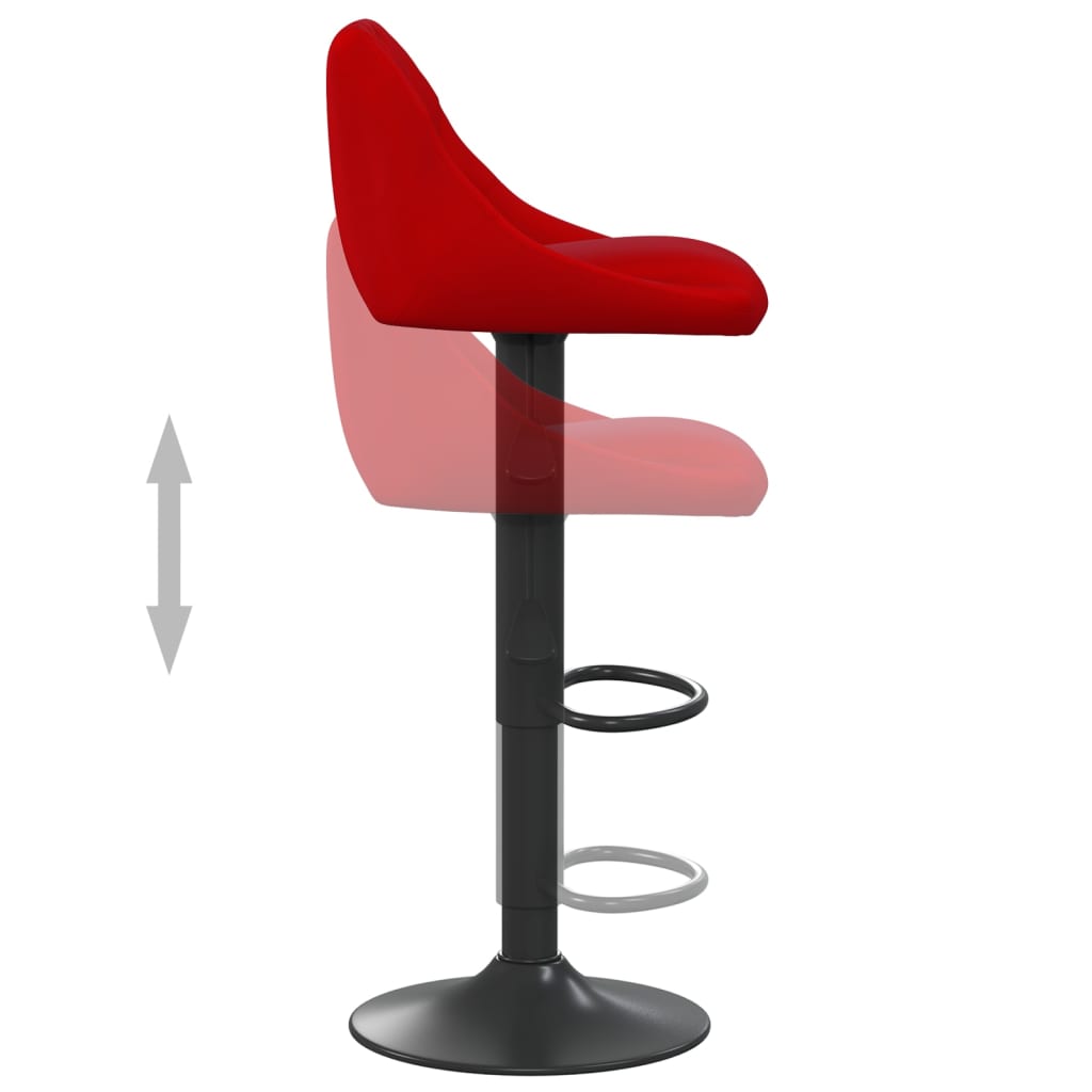Bar Stool Burgundy Velvet