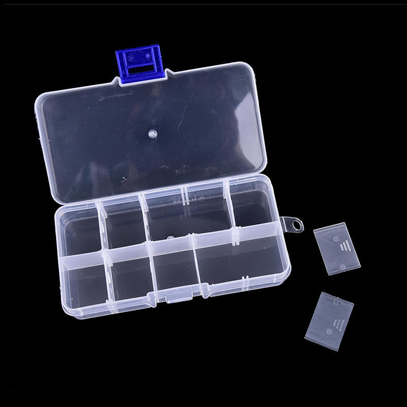 10 Compartments Transparent Visible Plastic Fishing Lure Box Fishing Tackle Box