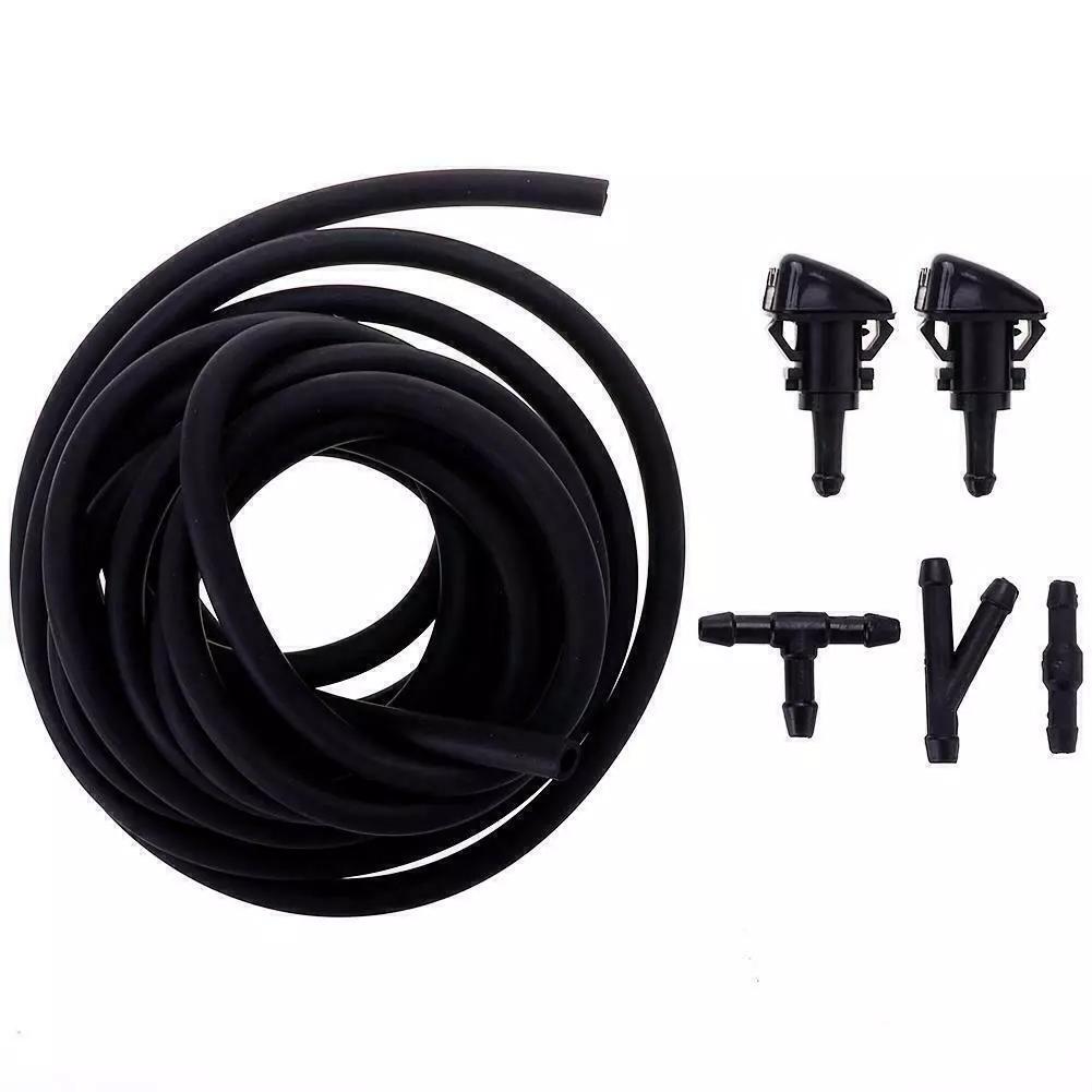 2M Fluid Hose Tube Pipe with 3Pcs Connector Washer Jet 2 Meter Fluid Hose with Connector for Dodge Durango Caliber Jeep Ram