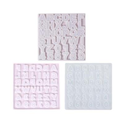 Alphabet Number Mold Crystal Epoxy Silicone Mold Keychain Multipurpose Mould