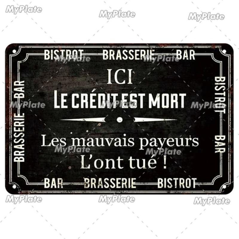 Vintage Metal Sign with Famous French Proverbs Iron Plate Retro Home Decor Gift