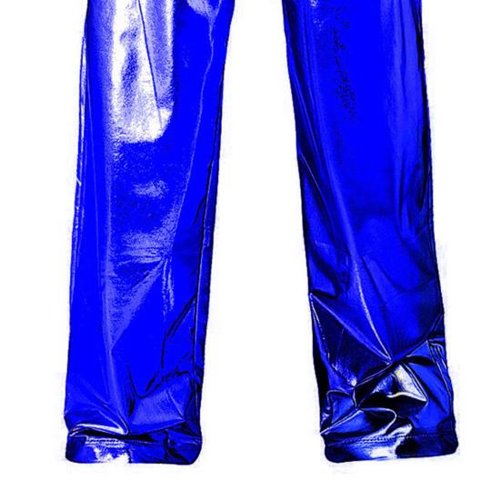 Men Pants Soft Breathable Comfortable Solid Color Elastic Waist Loose Fit Shiny Fashionable Pants Long Trousers
