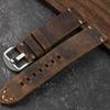 Cinturino per orologio in pelle di vacchetta di primo strato fatto a mano 20 22 23 24 26MM Marrone Cinturino in pelle imbottito Per PAM111 441 Bracciale morbido da uomo