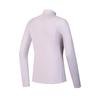 FILA Casual Slim Fit Stand Collar Fleece Lined Dopamine Dressing Long Sleeved T Shirt Women's Light Dusty Purple A11W441208FPR
