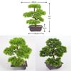 Artificial Pine Bonsai Tree With Pot For Office Decor And Indoor Greenery