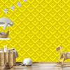 Geometric rhombus wallpaper yellow, yellow background for living room and bedroom 50x1000