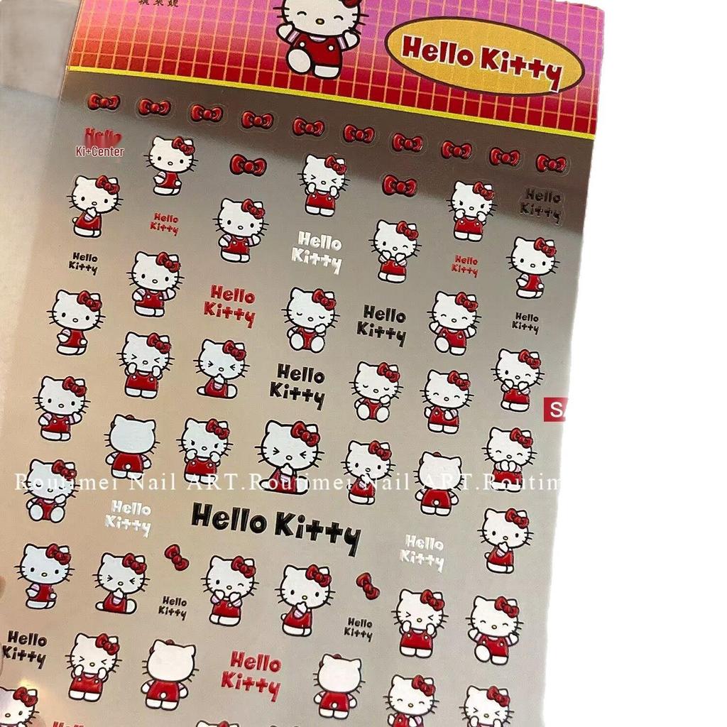Hello Kitty 3D Präge Nail Art Sticker - Niedlicher Japanischer Cartoon Stil