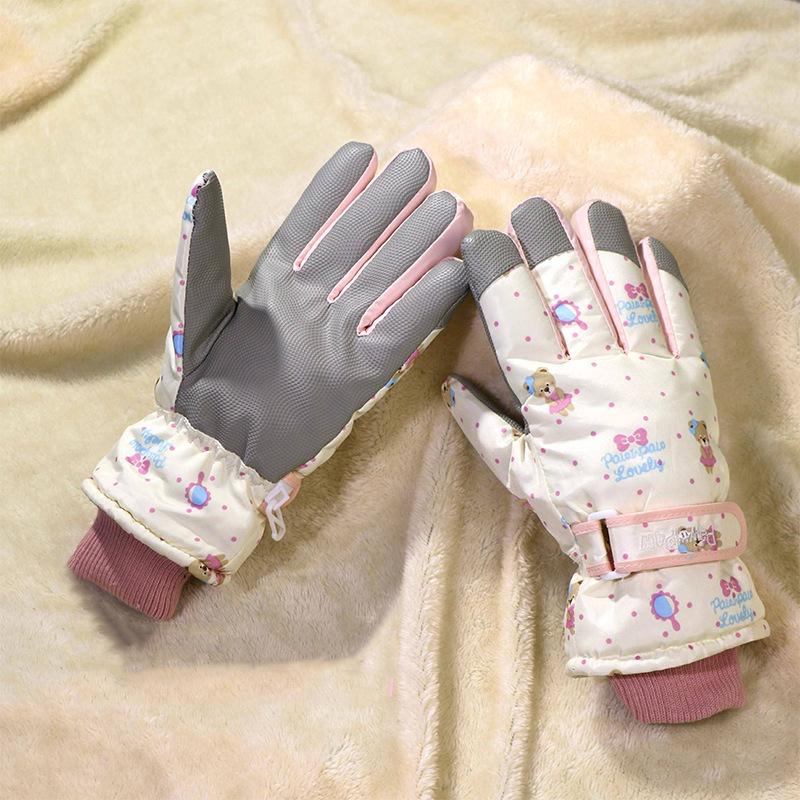 

Детские зимние перчатки на флисовой подкладке: Плотные, Ветрозащитные, Водонепроницаемые, Поддерживающие сенсорный экран, Теплые и Милые для игр в снегу и езды на велосипеде.