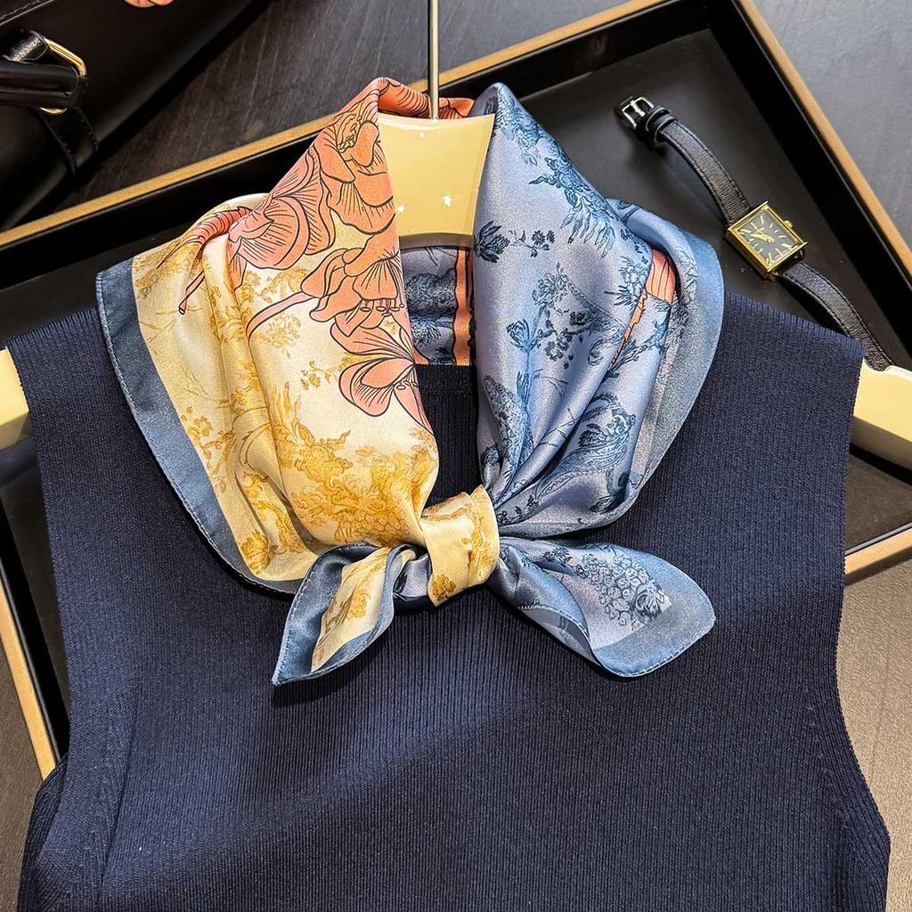 100% Natural Silk Scarf Women Shawls Wraps For Ladies Foulard Scarves Pashmina Neckerchief Female Hijab Bandana Fashion Bufanda