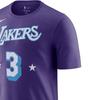 New Nike X NBA Los Angeles Lakers T Shirt Unisex Dark Purple DA7384-549