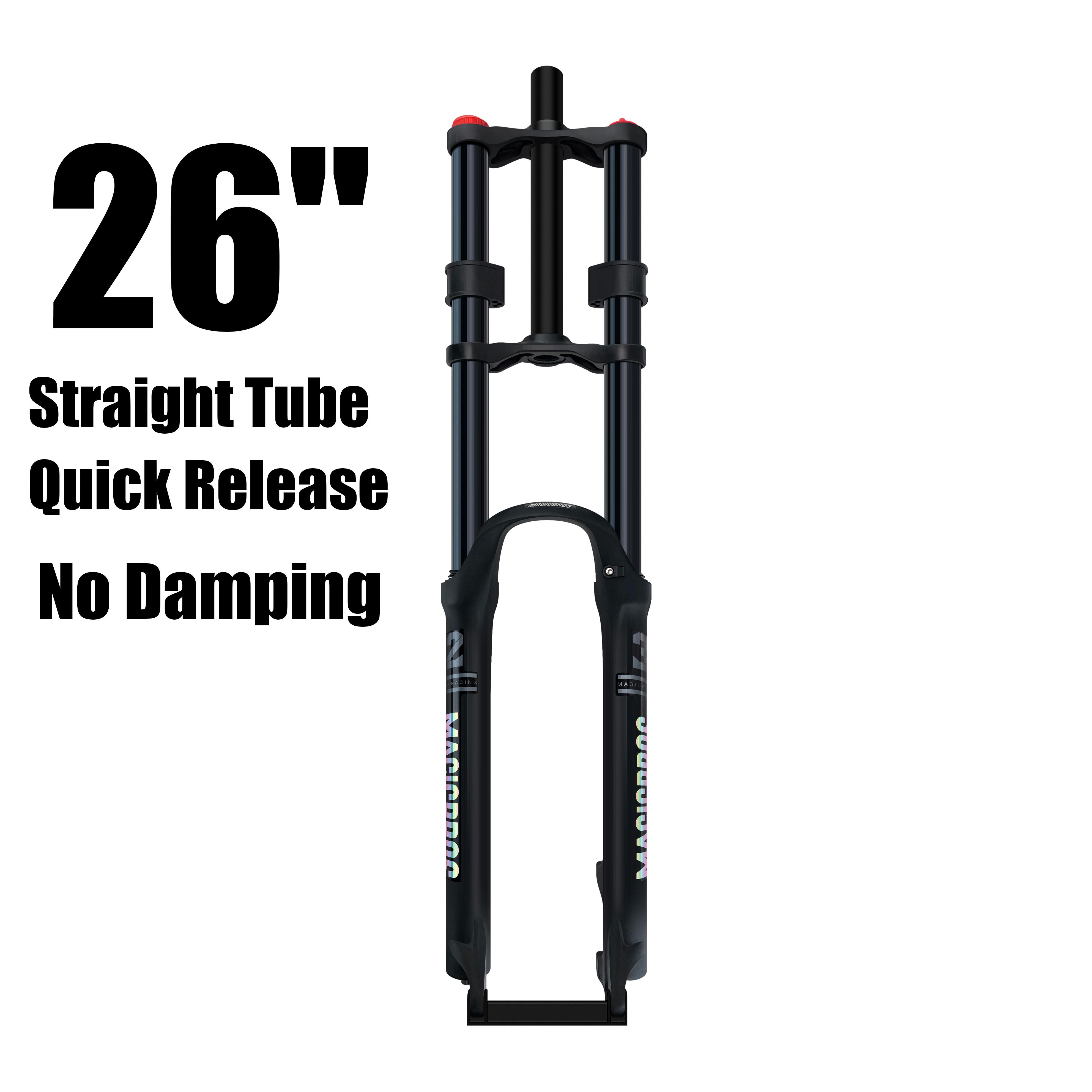 MAGICBROS Double Shoulder Air Suspension Fork Disc Brake 180MM Travel 15*100 / 110MM Electric E Bike Mountain Bicycle Air Fork 26 QR