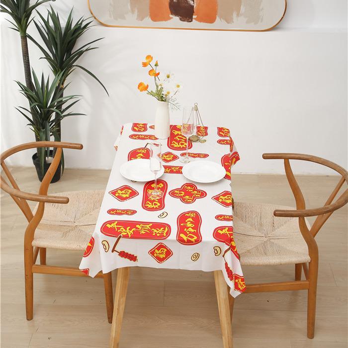 Waterproof & Stain-Resistant Plaid PEVA Tablecloth for Dining or Stall Use