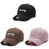 Peachy Alphabet Embroidery Baseball Cap Peaked Caps Breathable Solid Gift Color