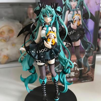 19CM Anime Hatsune Miku Little Devil Raccoon Kawaii PVC Action Figure Model Toy Desktop Decoration Cute Holiday Gift