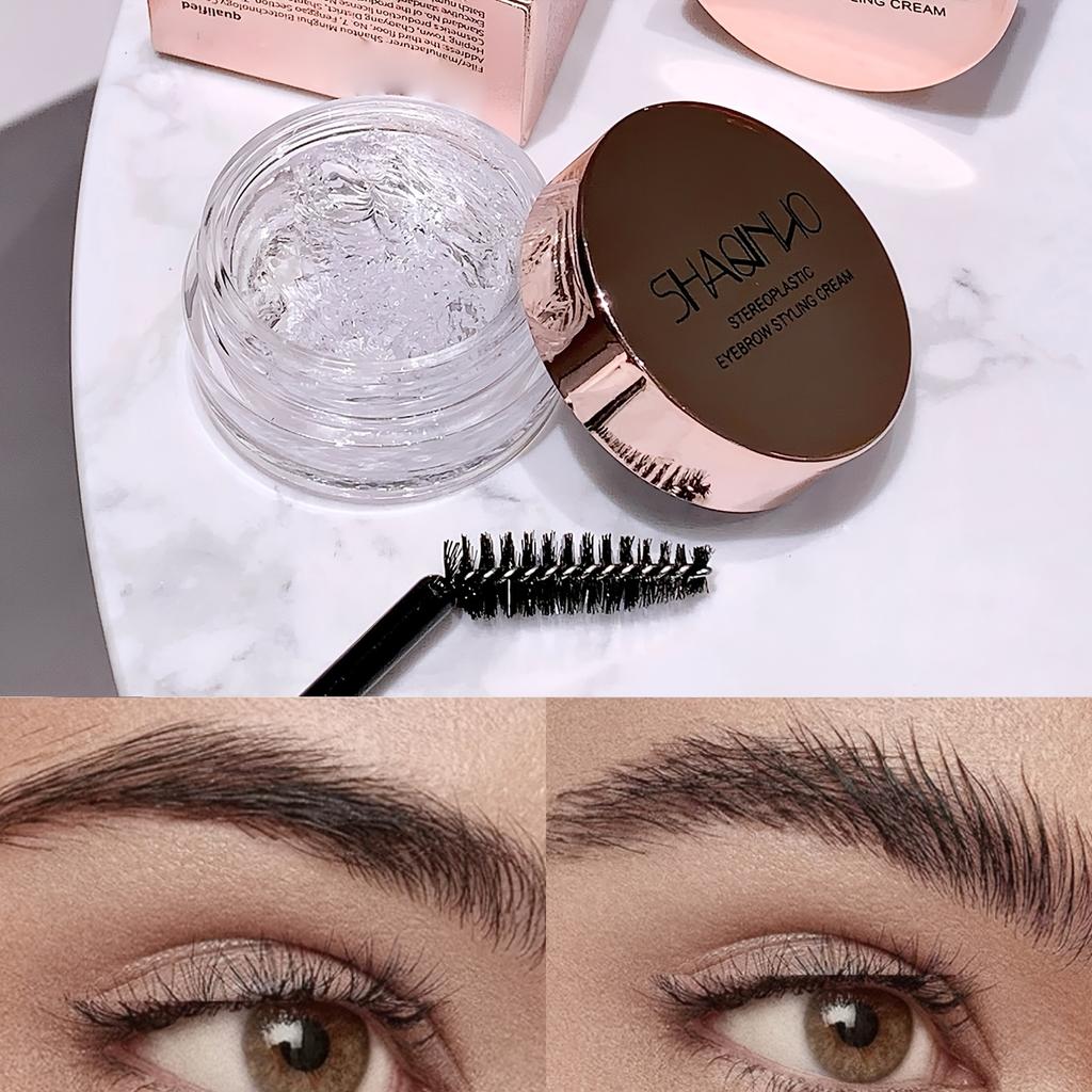 Wild Brow Taming Gel,3D Eyebrow Styling Gel,Long Lasting Waterproof and Sweat Proof,Eyebrow Makeup Shaping Soap,Transparent Gel