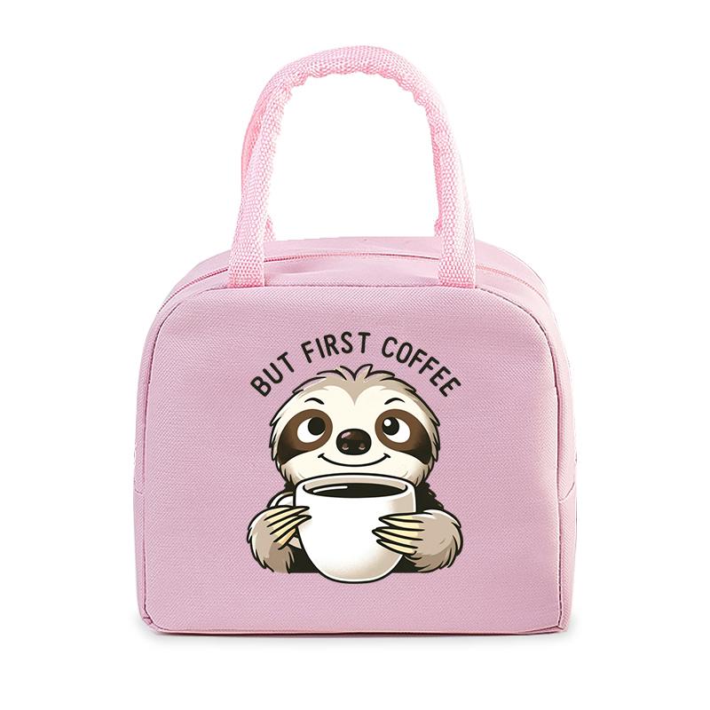 Tragbare Cartoon Faultier Print Lunchtasche Lustige Anime Tier Tragetasche Lebensmittel Kühltasche Bento Taschen Thermische Lunch Lebensmittelbox Taschen Frauen Männer